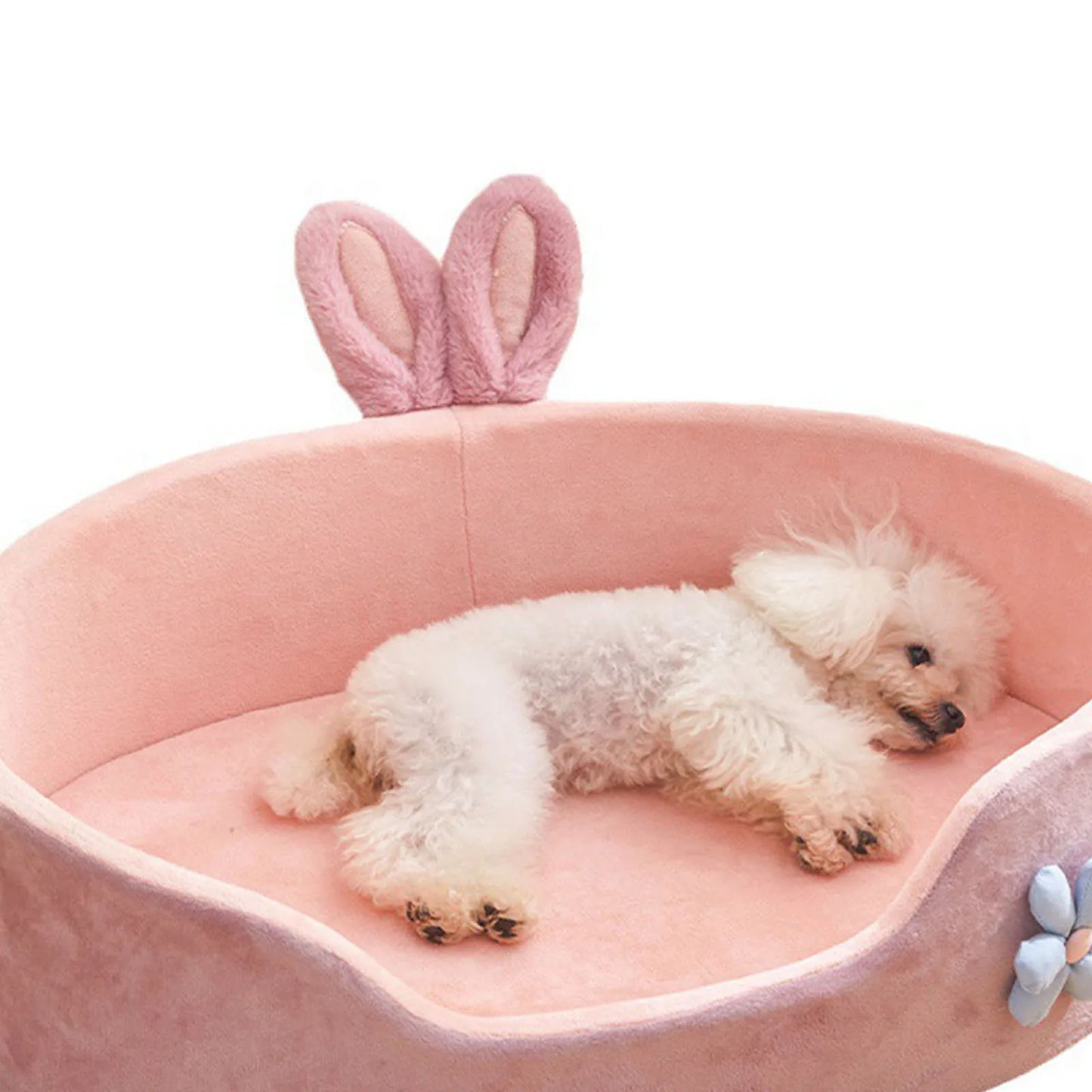 Fluffy Bunny Pet Bed – Soft, Cute & Cozy!