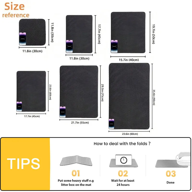 Pet Cat Litter Mat Waterproof Double Layer Cat Litter Trapping