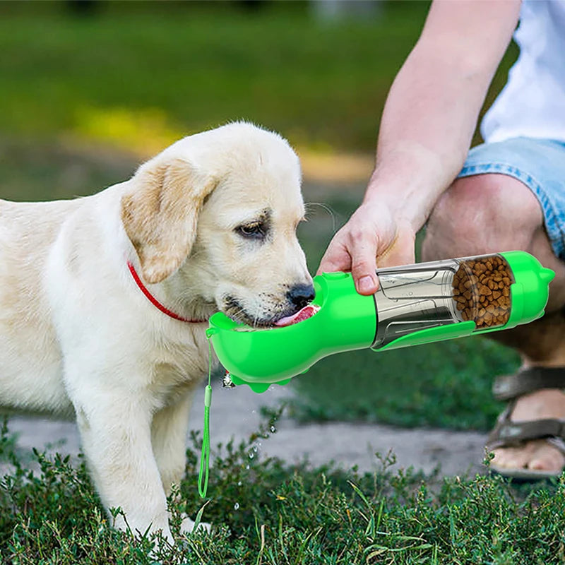 3 in1 Dog Water Bottle Food Feeder