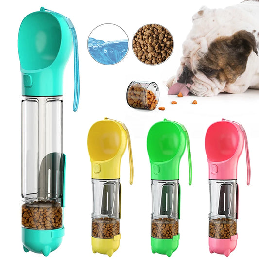 3 in1 Dog Water Bottle Food Feeder