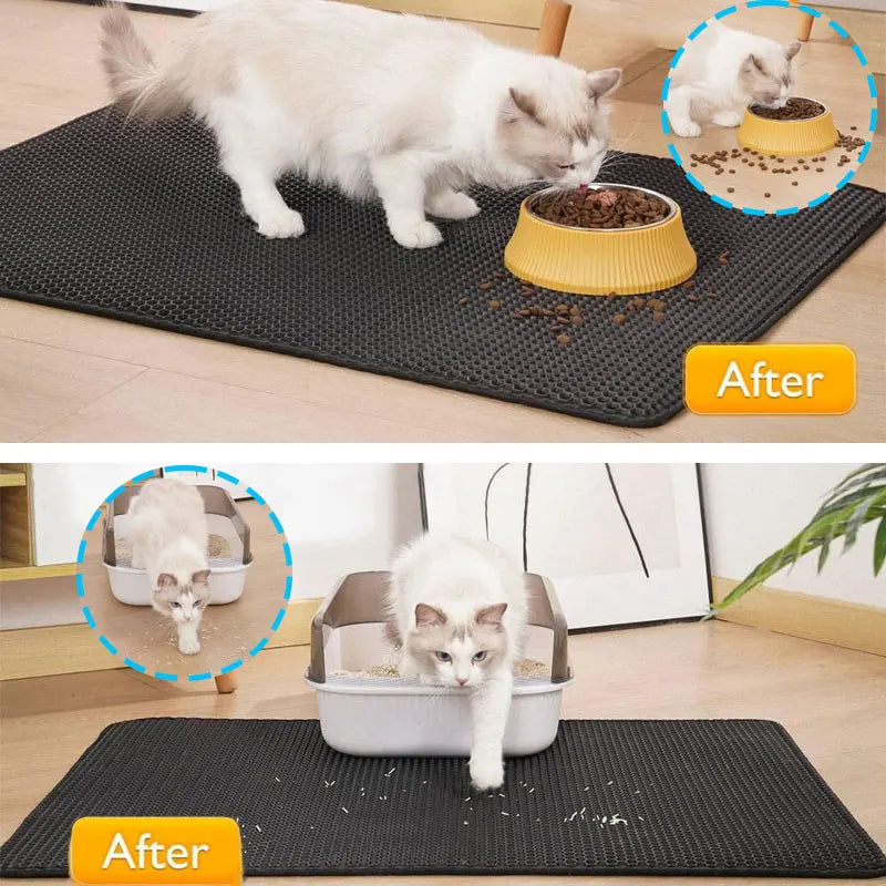 Pet Cat Litter Mat Waterproof Double Layer Cat Litter Trapping