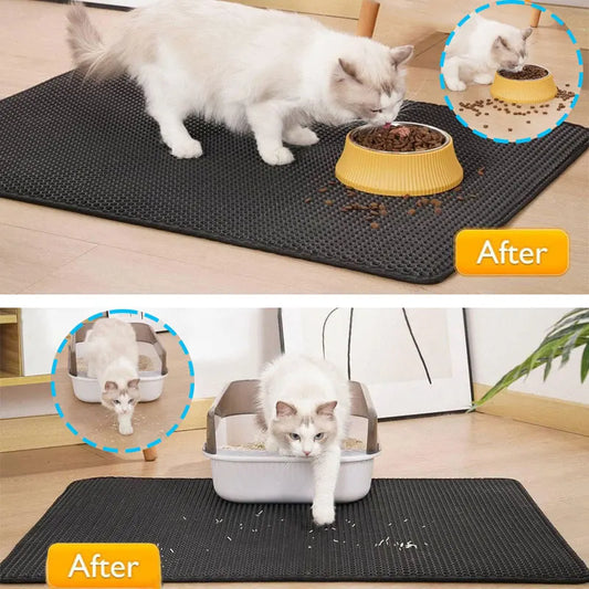 Pet Cat Litter Mat Waterproof Double Layer Cat Litter Trapping