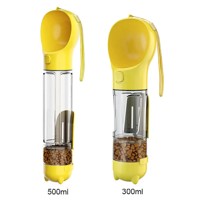 3 in1 Dog Water Bottle Food Feeder