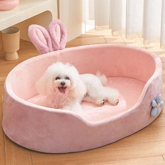 Fluffy Bunny Pet Bed – Soft, Cute & Cozy!