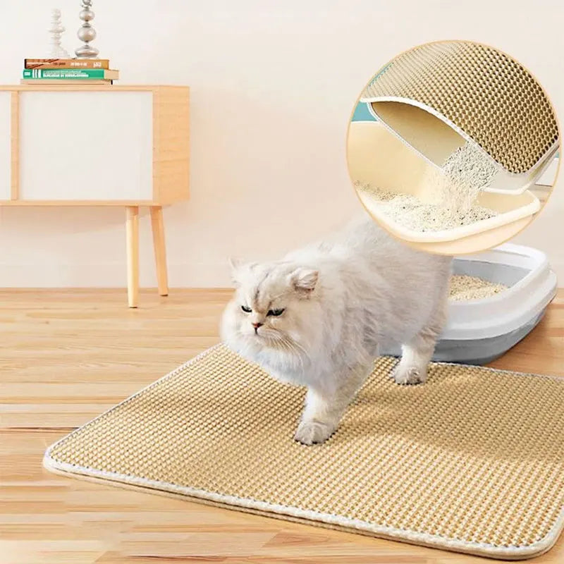 Pet Cat Litter Mat Waterproof Double Layer Cat Litter Trapping