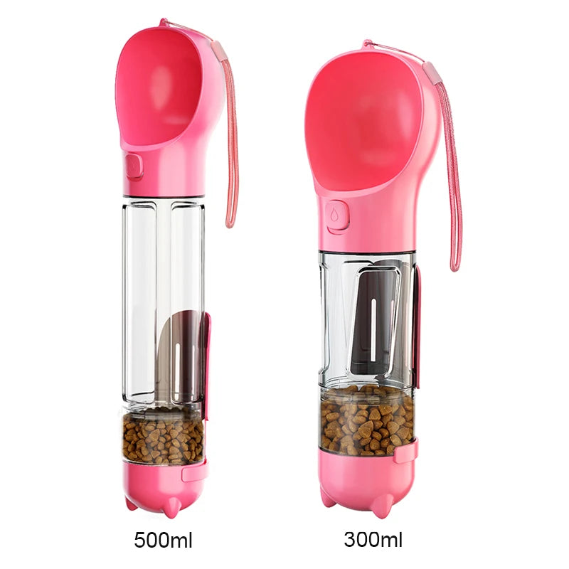 3 in1 Dog Water Bottle Food Feeder
