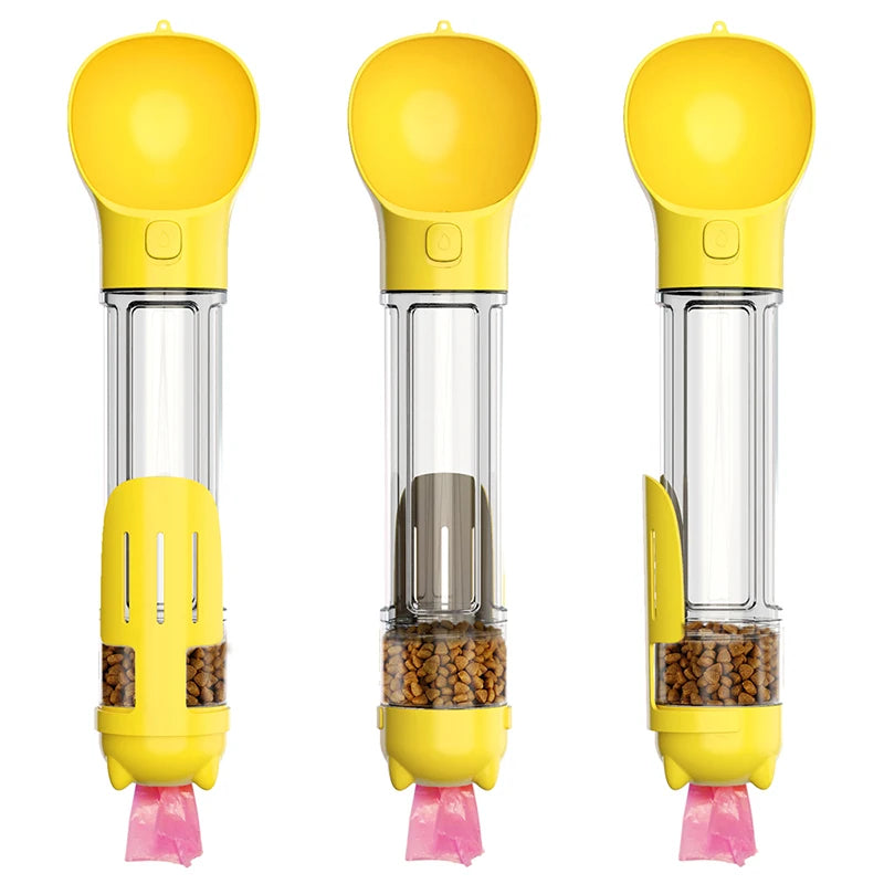 3 in1 Dog Water Bottle Food Feeder