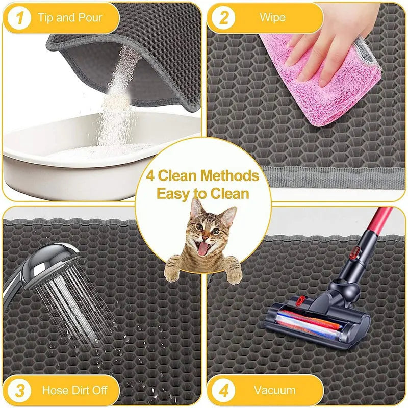 Pet Cat Litter Mat Waterproof Double Layer Cat Litter Trapping