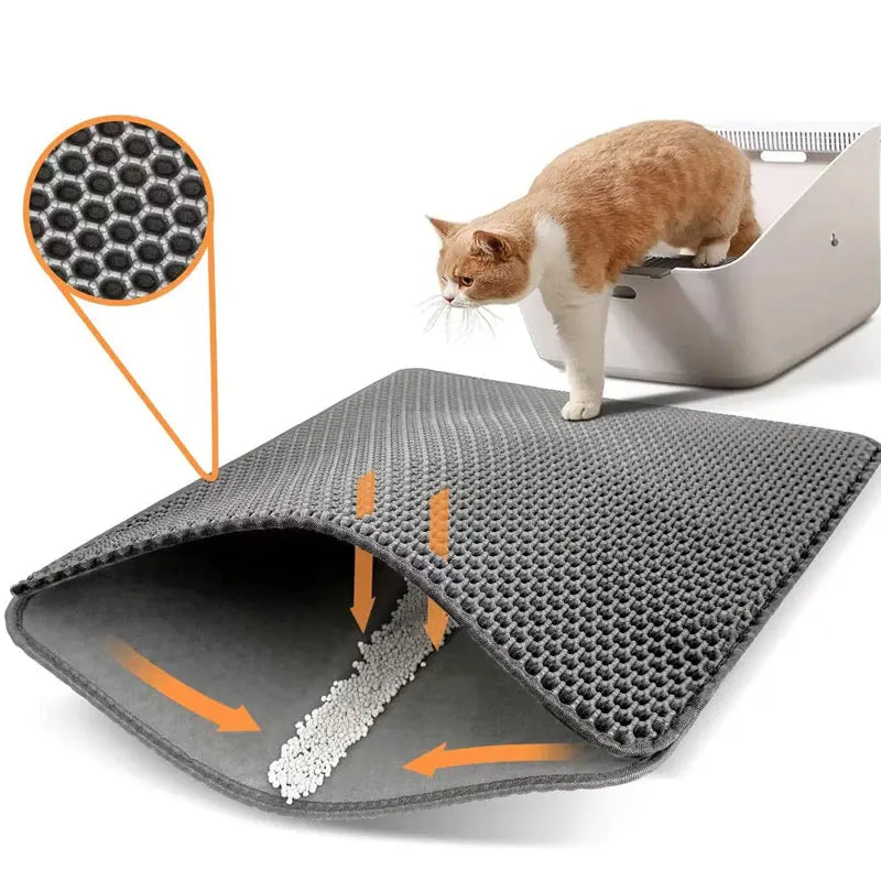 Pet Cat Litter Mat Waterproof Double Layer Cat Litter Trapping