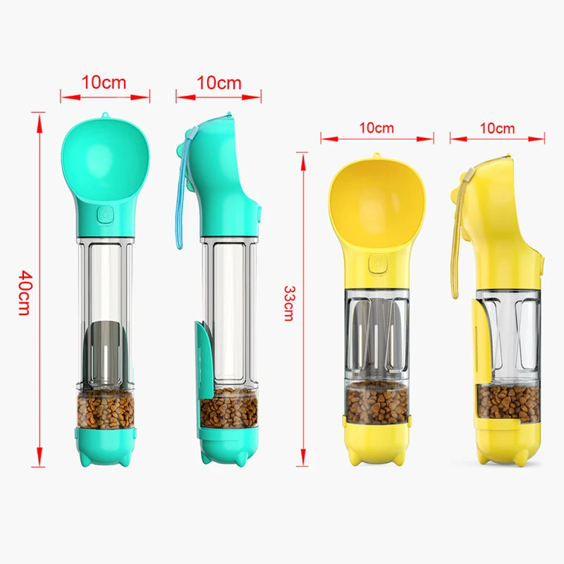 3 in1 Dog Water Bottle Food Feeder
